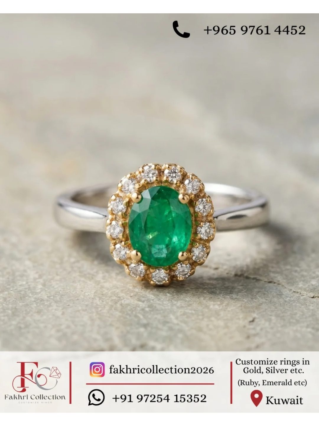 Green Silver Ring
