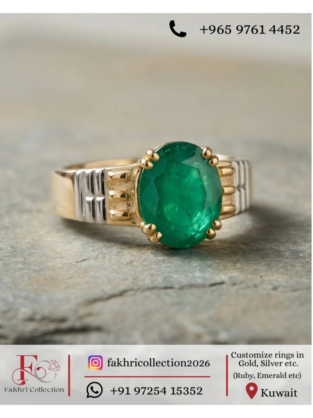 Green Silver Ring