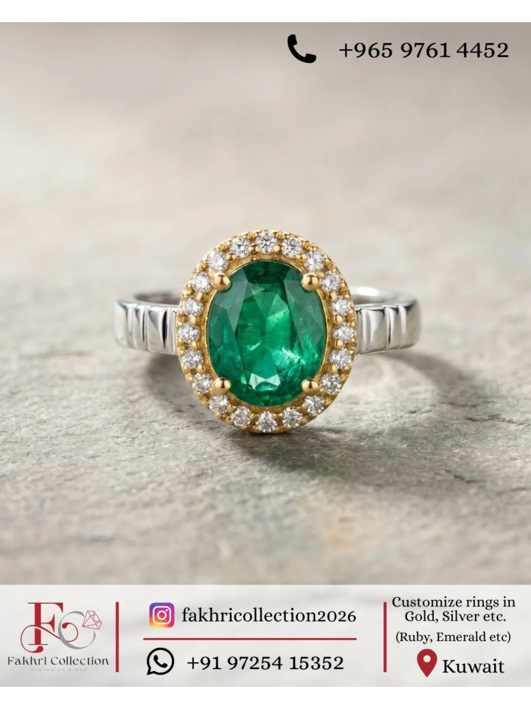 Green Silver Ring