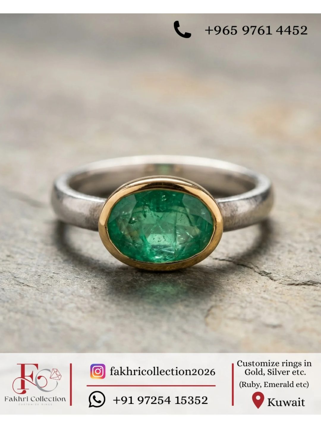 Green Silver Ring
