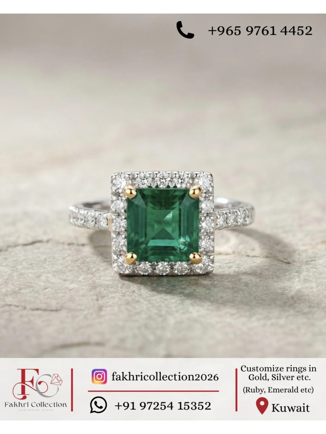 Green Silver Ring